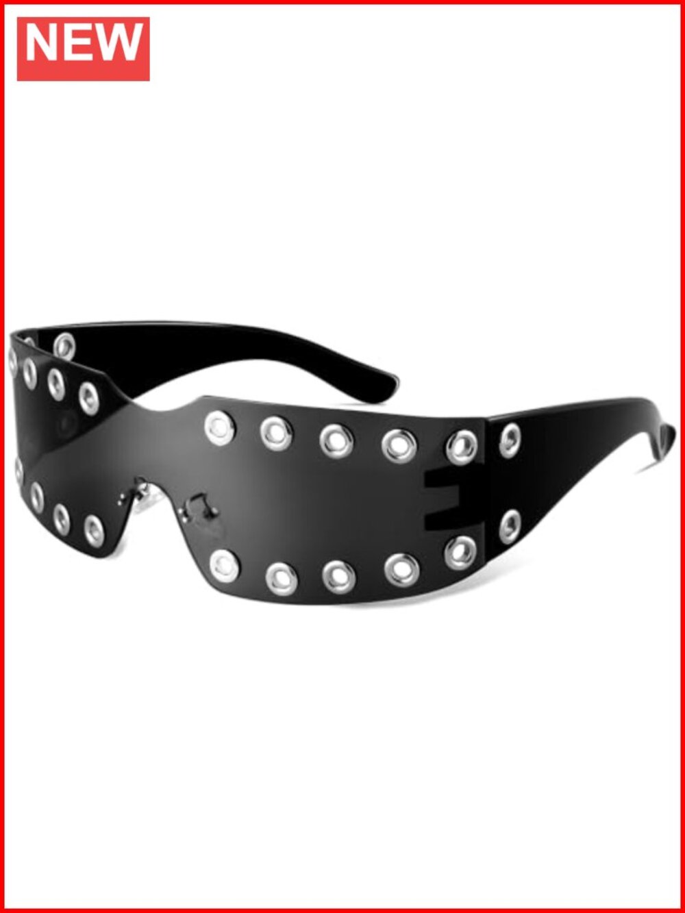 Rimless Wrap Around Sunglasses Cyberpunk Rave Festival